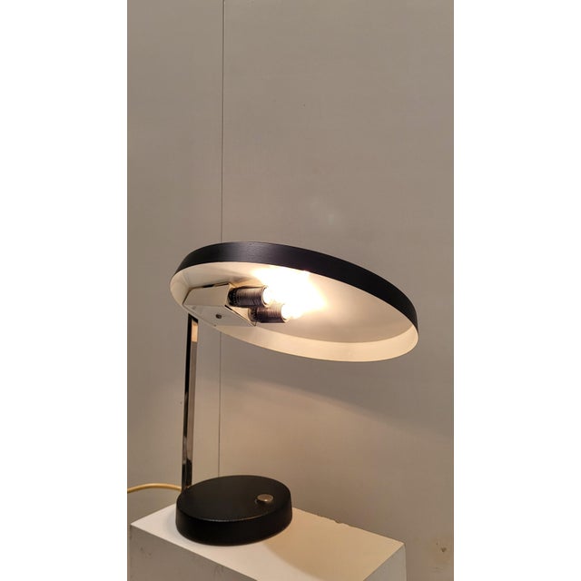 Black Oslo Table Lamp by Heinz Pfaender for Hillebrand Lighting, 1950s For Sale - Image 8 of 12