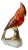 Vintage Rust Hand Painted Majolica Parrot on a Branch Figure For Sale