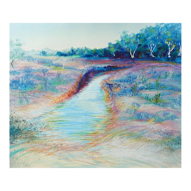 Late 20th Century Impressionist Monoprint Landscape For Sale
