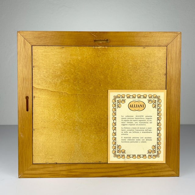 Vintage Silver Relief Picture from Alliani, Italy, 1970s For Sale - Image 11 of 12