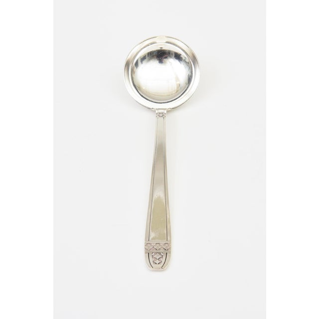 1920s Vintage Art Deco/ Arts and Crafts Silver Plate Serving Soup Ladle or Spoon, 1920's For Sale - Image 5 of 11