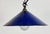 1950s Industrial Cobalt Blue Enamel Factory Pendant Lamp, 1950s For Sale - Image 5 of 16