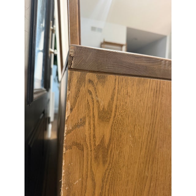 Brown Vintage Russell Wright for Conant Ball Mid Century Modern Oak Dresser / Sideboard / Credenza With Mirrors For Sale - Image 8 of 12