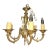 1990s French Empire Style 6 Arm Solid Brass Chandelier For Sale