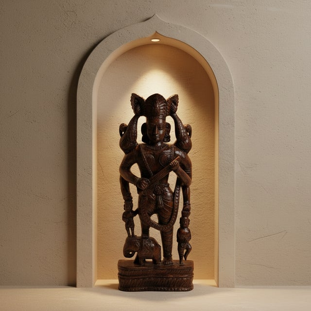 Dimensions: 14”wide X 6” Deep X 38”high Features - A rare piece and only one of its kind exists - Piece shown in the...