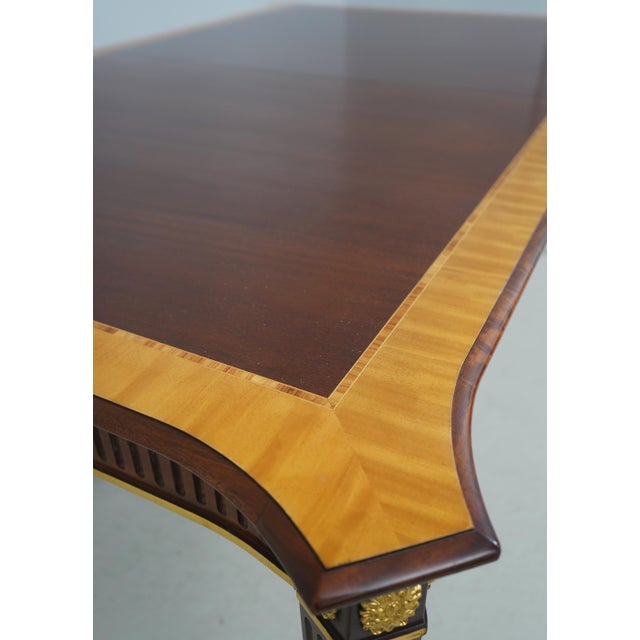 1990s John Widdicomb Neoclassical Mahogany Dining Room Table For Sale - Image 5 of 18