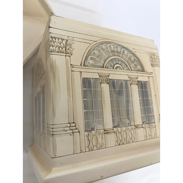Vintage Architectural House-Form Box – Heavy, Hand-Painted & Full of Character For Sale - Image 9 of 12