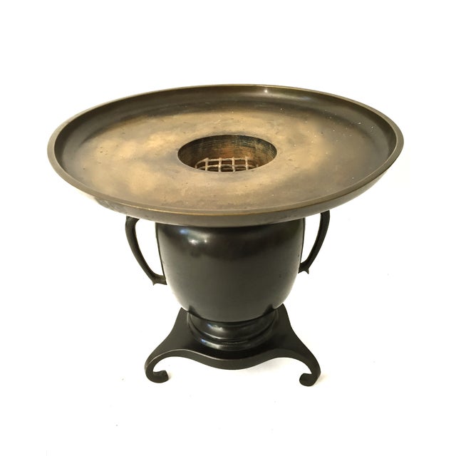 Japanese Usabata Bronze Flower Vase Chairish