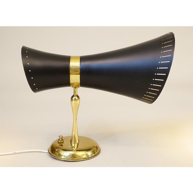 1950s 1950s Rare Stilnovo Diablo Atomic Modern Space Age Brass Architectural Twin Wall Lamp Italy via Gill Glass & Fixture For Sale - Image 5 of 8