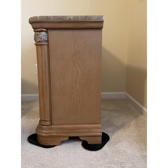 American Stanley Coronation Bachelor's Chest With Cultured Marble Top (2) For Sale - Image 3 of 18