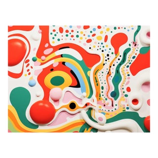 32' X 24' Organic Modern Colorful Composition - Limited Edition Fine Art Print For Sale