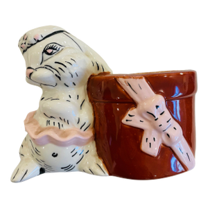 1939 Easter Ceramic: "Glamour Bunny" Planter by Twin Winton