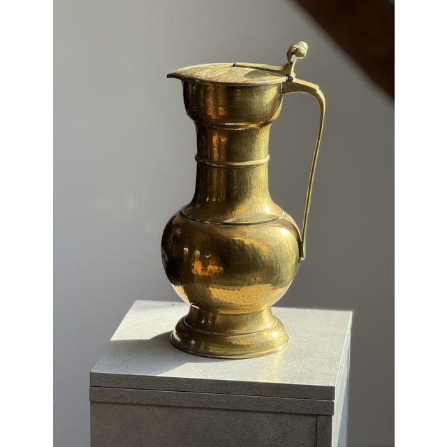Large Vintage Brass Jug For Sale - Image 11 of 12