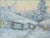 Impressionist Winter Landscape Cottage Oil Painting Including the Antiqued Gold Wood Frame For Sale - Image 4 of 8