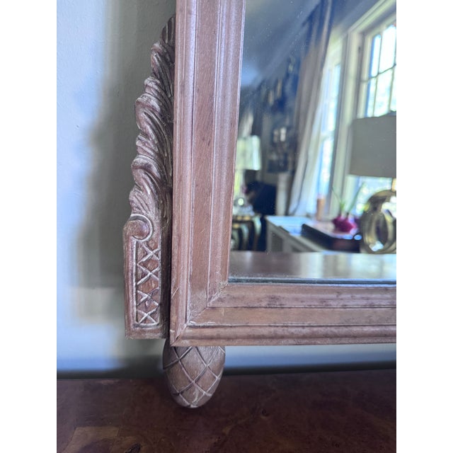 Mid 20th Century French Carved Wood Mirror With Garden Tools & Basket For Sale - Image 9 of 11