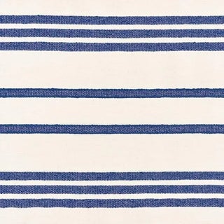 Schumacher Dune Stripe Fabric in Blue For Sale