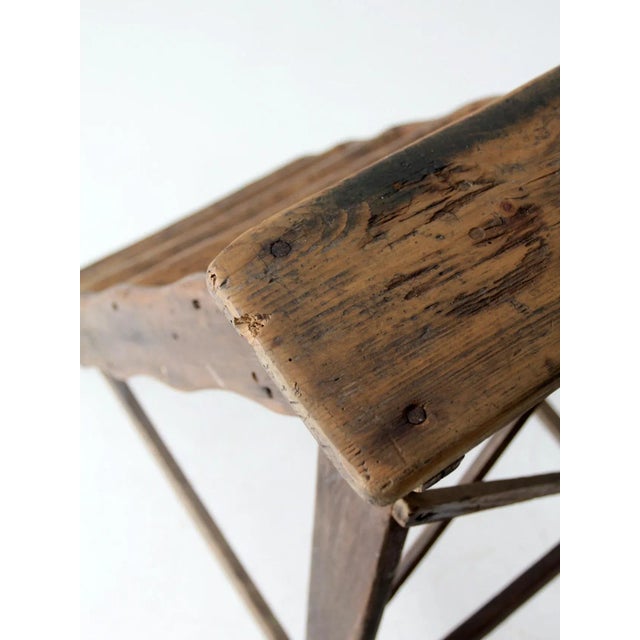 Antique Stairs Ladder Shelf For Sale - Image 6 of 12