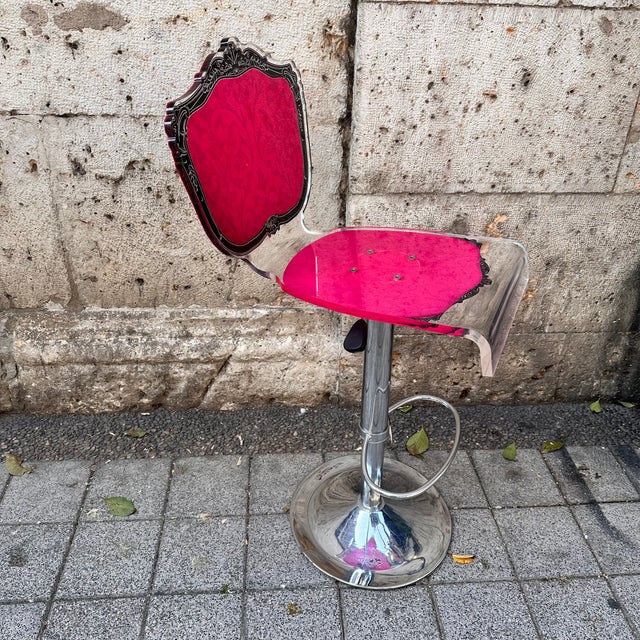 Neo-Baroque Stool in Acrylic Glass from Acrila, France, 2000s For Sale - Image 3 of 18