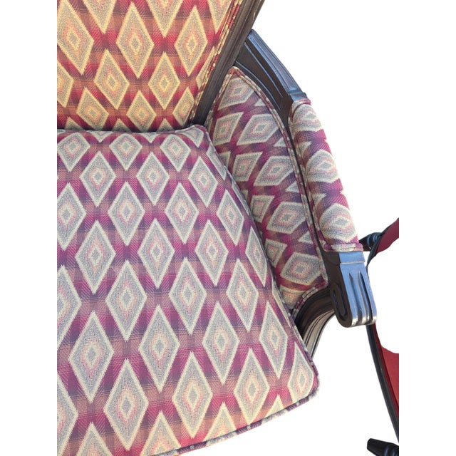 1990s Ethan Allen Custom Suzette Bergere Lounge Chair French Living Room Armchair For Sale - Image 13 of 14