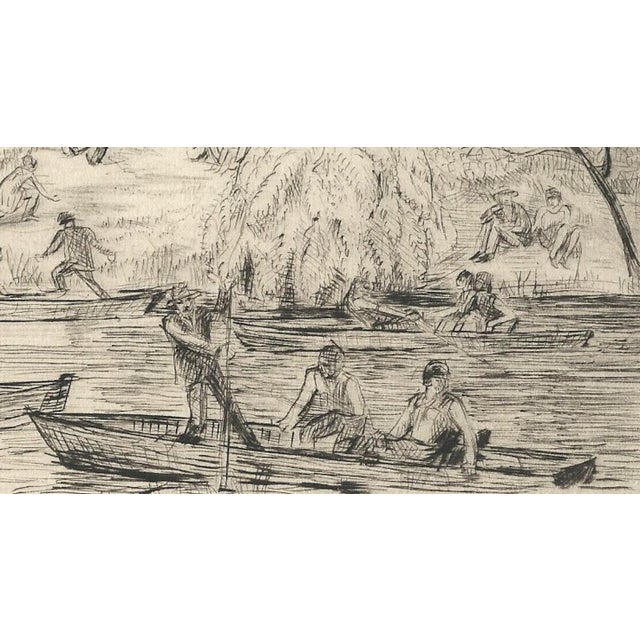 Paper Raphaël Drouart, The Bois De Boulogne, 1920s, Etching For Sale - Image 7 of 12