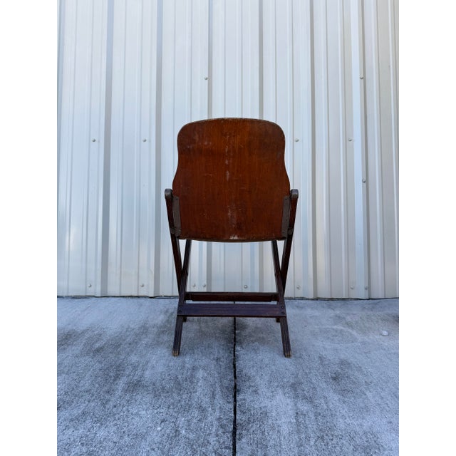 1940s 1940s Us Army American Seating Company Wooden Folding Chairs - Set of 4 For Sale - Image 5 of 11