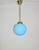 1940s Pendant Lamp with Blue Glass Shade, 1940s. For Sale - Image 5 of 8