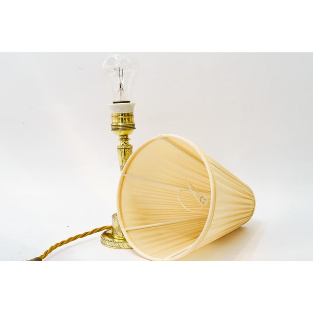 Art Deco Table Lamp with Fabric Shade, Vienna, 1920s For Sale - Image 9 of 10