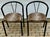 Pair of stylish 1960s-70s chairs by BKS, Denmark . Black tubular metal frame with plush anymal print upholstery. Stackable.