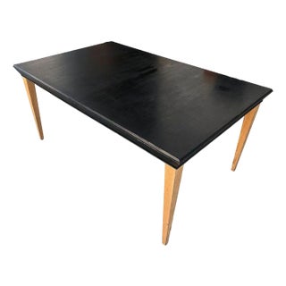 1950s Maple Dining Table W/ Black Top by Douglas Snelling For Sale