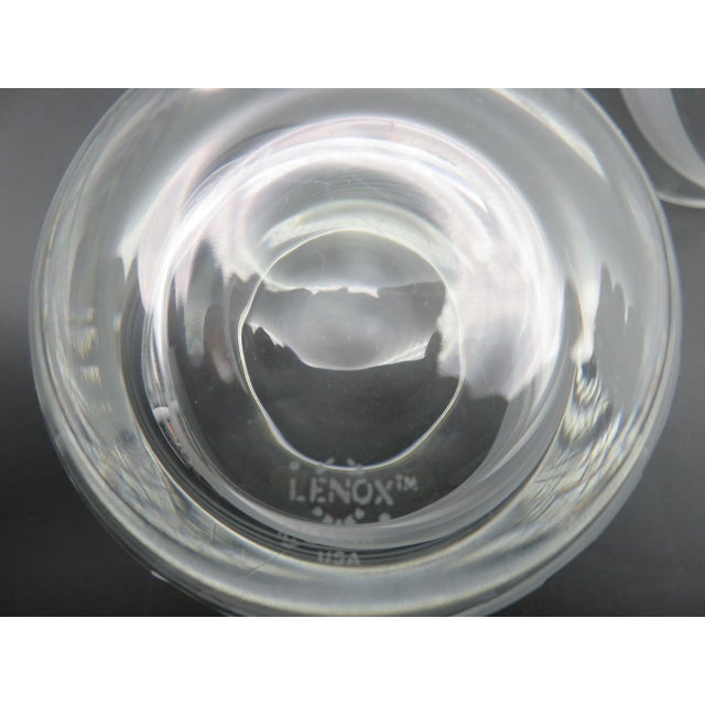 Late 20th Century Lenox Windswept Cut Lead Crystal Double Old Fashioned