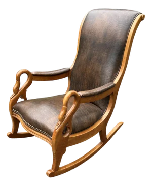 Walter Smithe Cudtom Swan Rocking Chair