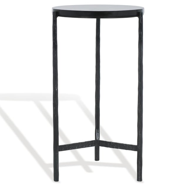 Marylou Marble Top Drink Table in Black with Black Marble TOp For Sale In Philadelphia - Image 6 of 8