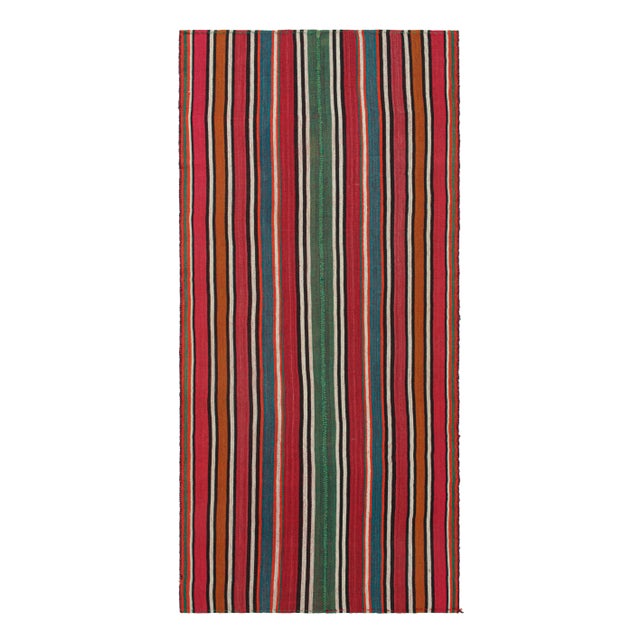 Traditional Vintage Persian Kilim in Polychromatic Stripes by Rug & Kilim For Sale - Image 3 of 7