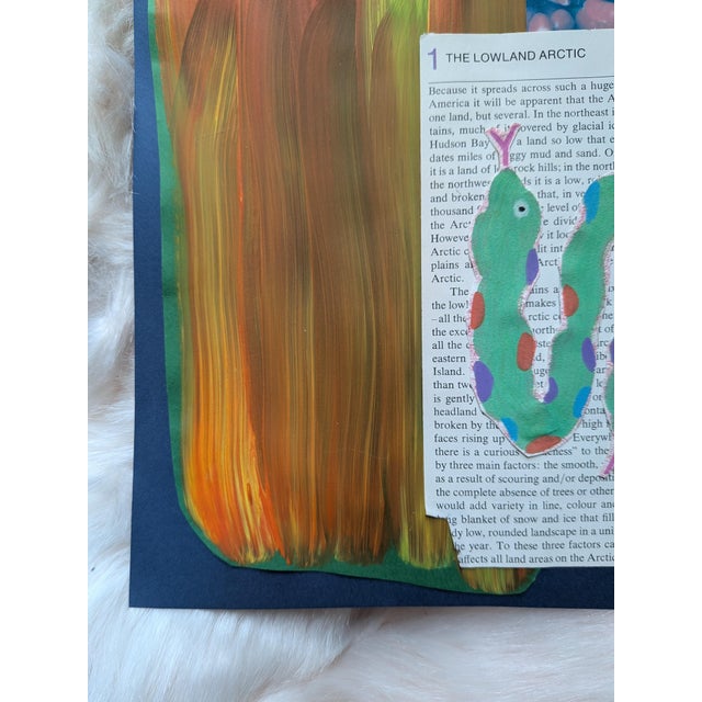 2020s Contemporary Abstract Arctic Snake Mixed Media Collage For Sale - Image 5 of 5