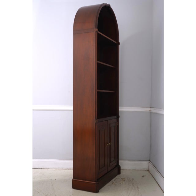 Age: Approx: 30 Years Old Details: Reddish Mahogany Finish Adjustable Shelves High Quality Construction Raised Panel Doors...