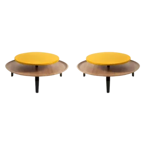 Secreto 60 Coffee Tables in Yellow by Colé Italia, Set of 2