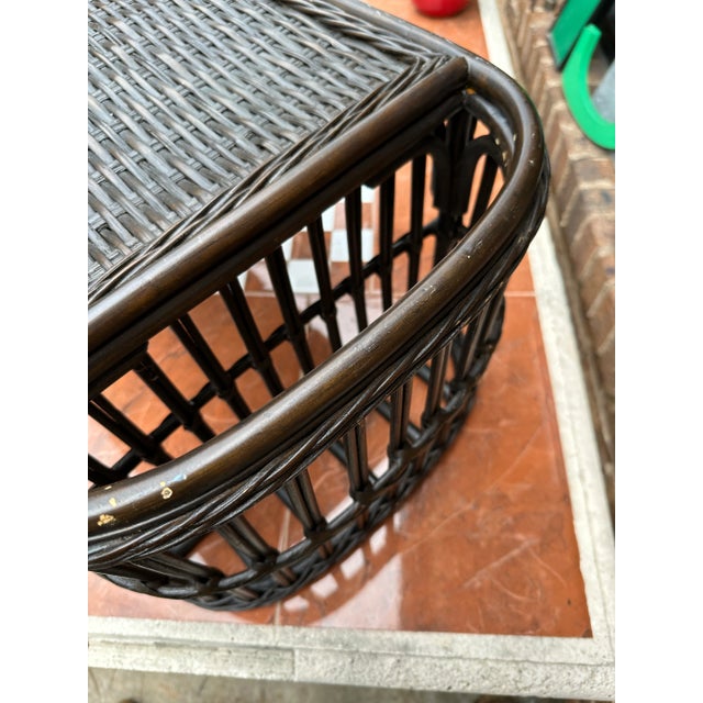 1970s Brown Wicker Breakfast in Bed Bamboo Tray For Sale In Atlanta - Image 6 of 7