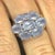 1980s 1980s-1990s 18k White Gold Cabochon Blue Chalcedony Ring For Sale - Image 5 of 6