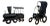 Hand Crafted Folk Art Train & Buggy - Pair For Sale