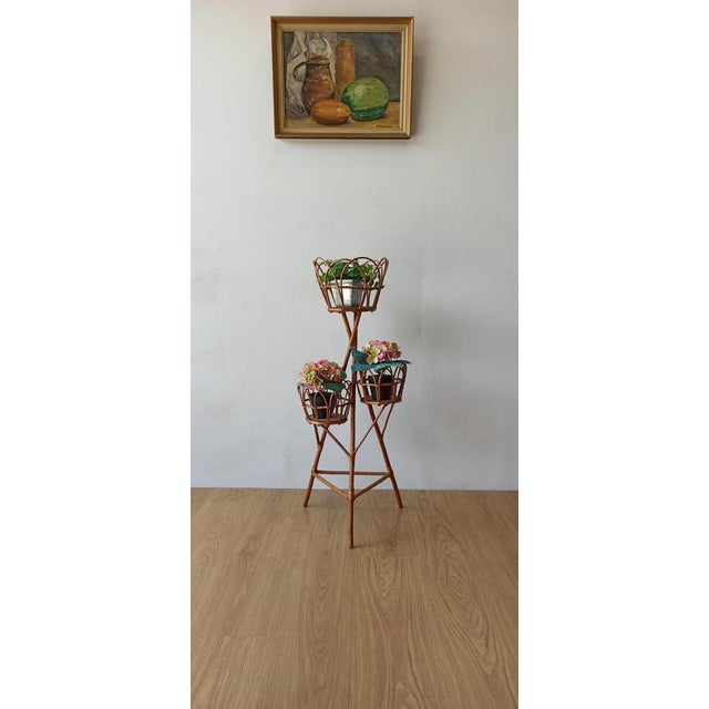 Mid-century stand for flowers. An interesting example of Central European furniture design from the middle of the 20th...