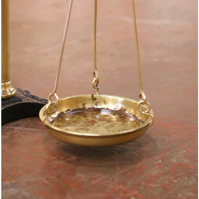 Late 19th Century English Brass and Marble Balance Scale From Bristol For Sale - Image 9 of 11