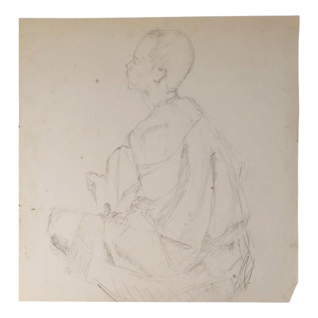 Unknown, Depicting a Man, 20th Century, Drawing on Paper For Sale
