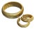 Monet Gold Band Bangle Bracelet and Hoop Earrings Set For Sale