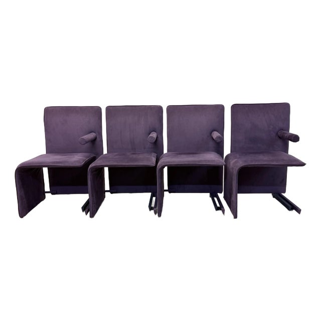 Maurizio Salvato Postmodern Point Chairs for Saporiti Italia - Set of Four For Sale