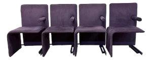 Maurizio Salvato Postmodern Point Chairs for Saporiti Italia - Set of Four