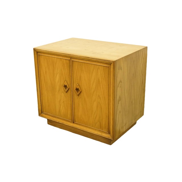 White Furniture White of Mebane Contemporary Asian Inspired 26" Cabinet Nightstand 755-71 in Sand Finish For Sale - Image 4 of 11