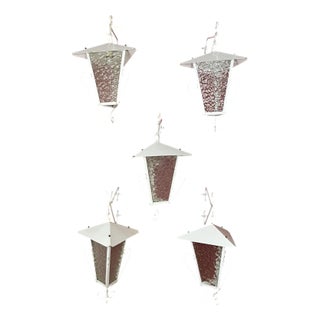 Vintage Italian Wrought Iron Wall Lamps, 1970s, Set of 5 For Sale