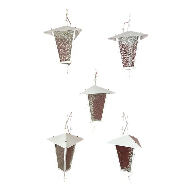 Vintage Italian Wrought Iron Wall Lamps, 1970s, Set of 5 For Sale