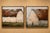 A beautifully coordinated Leftbank Art diptych featuring two rustic barn landscapes in warm, muted tones of ivory, sage,...