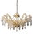 Marie Theresa Brass and Crystal 8-Light Semi Flush Chandelier For Sale